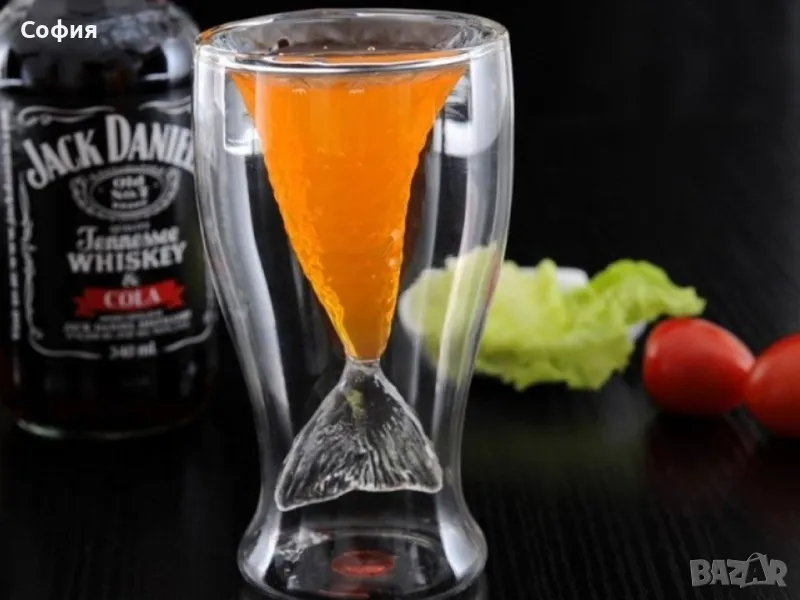 Модерна чаша русалка от боросиликатно стъкло, снимка 1