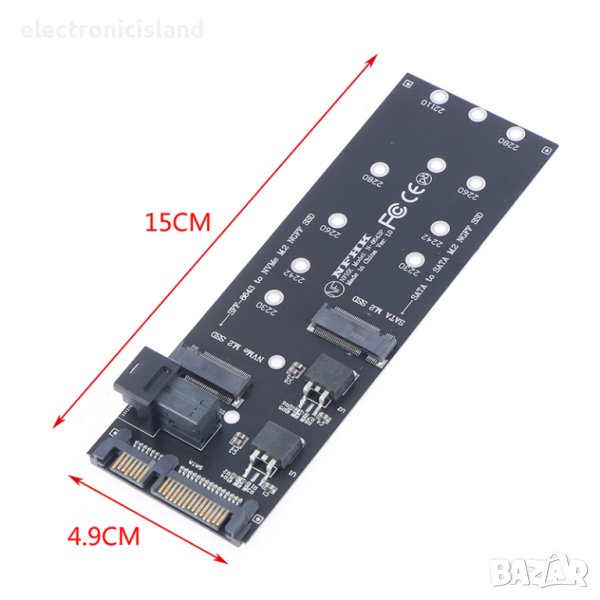 SATA адаптер SFF-8643 към M.2 U2 NGFF M-Key и Slimline SAS NVME PCIe SSD SATA за дънна платка, снимка 1