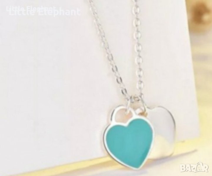 Колие сърца бранд,blue marine/ново, снимка 1