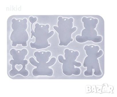 8 мечета плоско мече висулка силиконов молд форма фондан шоколад смола декор бижу , снимка 1