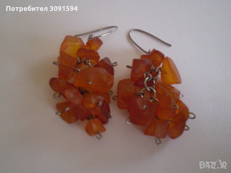 Руски кехлибарени обеци от 90-те, снимка 1