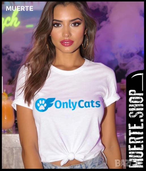 Дамска тениска ONLY CATS, снимка 1