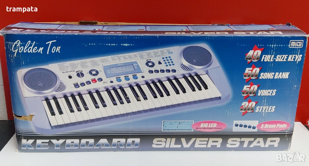 НАЙ ДОБРАТА ОФЕРТА Синтезатор Golden Ton Silver Star , снимка 1