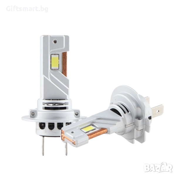 Комплект 2 LED крушки, H7, Plug And Play, 13000 Lm,12V, 2 x 35W, 6500К, снимка 1