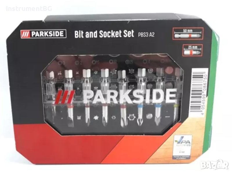 Комплект битове и гнезда PARKSIDE® PBS3 A2 / 56 части, снимка 1
