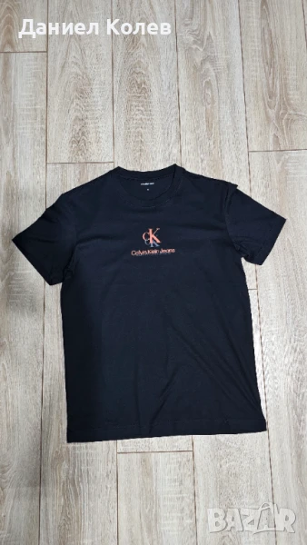 Calvin Klein мъжка черна  тениска – оригинал, с етикет, М размер, снимка 1