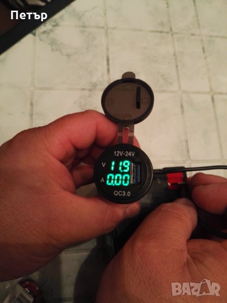 Дигитален волтметър с амперметър + USB, НОВ, зарядно за телефон, снимка 1