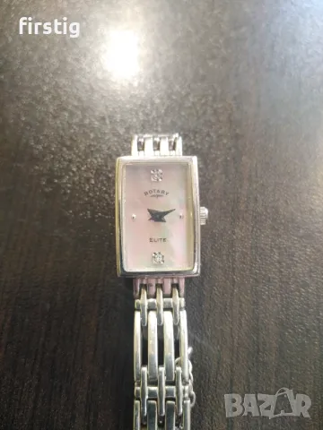 Дамски Сребърен 925 Часовник Rotary с диаманти , снимка 3 - Дамски - 49493604