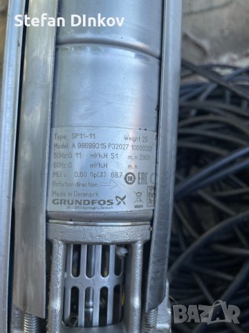 Продавам трифазна сондажна помпа Grundfos SP 11-11, снимка 2 - Водни помпи - 41708552