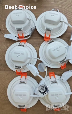 6 броя Димируеми LED Вградени Спот Лампи 8W 800 Лумена, снимка 7 - Лед осветление - 52908680