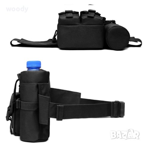 Тактическа чанта с колан ALPINE, Черен цвят, снимка 11 - Екипировка - 41717982