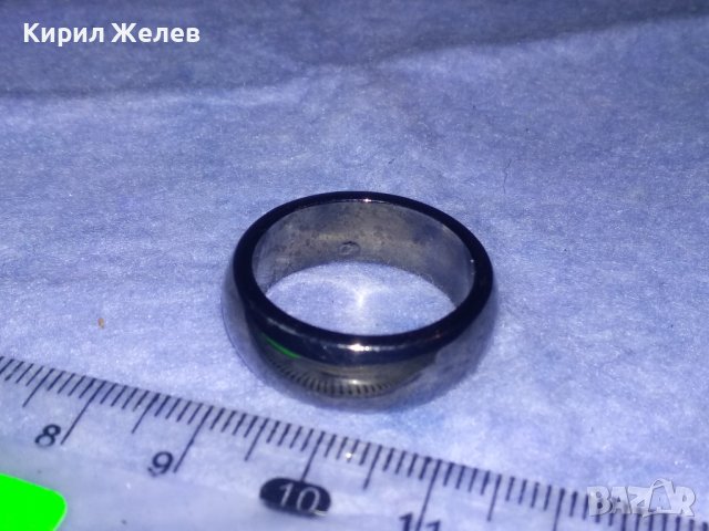 СТИЛЕН ФЕШЪН АРТ МАСИВЕН ПРЪСТЕН - ХАЛКА от ТИТАН с УСТОЙЧИВО ЧЕРНО ЛЪСКАВО ПОКРИТИЕ 36614, снимка 8 - Пръстени - 39714973