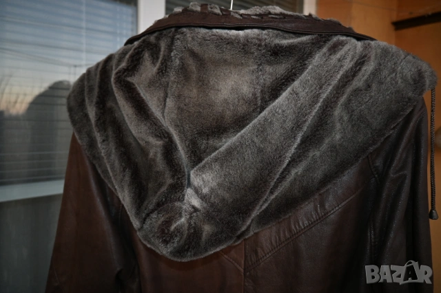 като ново дълго дебело палто естествена кожа , снимка 2 - Палта, манта - 53015809