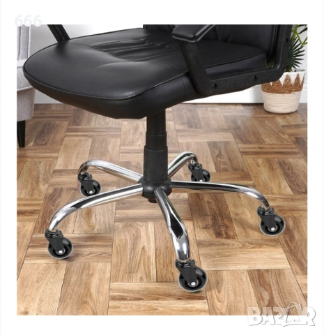 Комплект от 5 колелца за офис столове за твърд под 6.3 cm-10 mm, снимка 4 - Други стоки за дома - 53696158