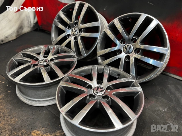 Оригинални алуминиеви джанти за Фолксваген (VW), 16 цола, 5x112, , снимка 3 - Гуми и джанти - 53621036