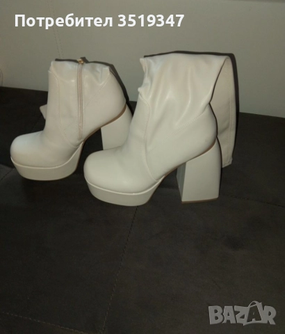 боти зимни в бежево, снимка 4 - Дамски ботуши - 52842046