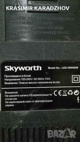 Skyworth   LED-39W6000 счупена матрица  на  части