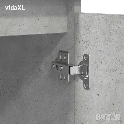 vidaXL Бюфет с чекмеджета, бетонно сив, 100,5x35x76см, инженерно дърво, снимка 9 - Бюфети - 56147049