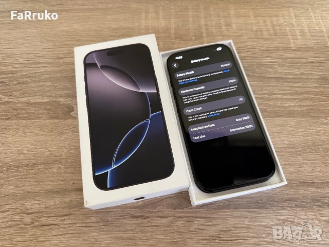❗️🔝 iPhone 16 Pro ••128GB•• //iOS 26.1// „Black Titanium“ - Гаранция - ❗️🔝, снимка 4 - Apple iPhone - 53030023