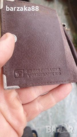 Стара кожена чанта + Калъфче за ключове, снимка 4 - Колекции - 53677186