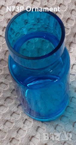 ВАЗИЧКА. СИНЬО СТЪКЛО. РЪЧНА ИЗРАБОТКА. , снимка 6 - Колекции - 40171403