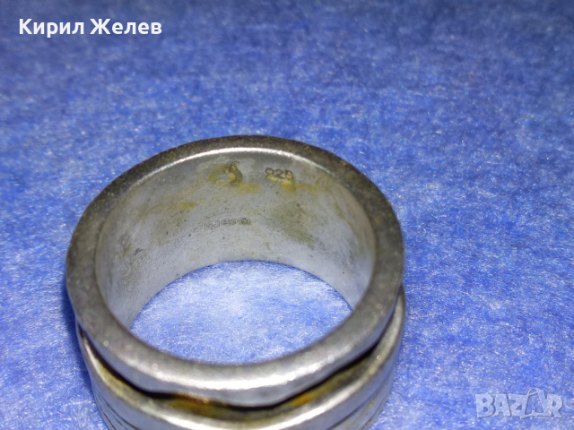 СТИЛЕН СРЕБЪРЕН ПРЪСТЕН СРЕБРО 925 АРТ МОДЕЛ с РАЗДВИЖЕНИ ХАЛКИ 43806, снимка 12 - Пръстени - 44661877