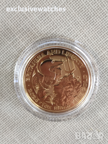1 тройунция 24 карата Златна Монета Британия и Либърти 2024, снимка 5 - Нумизматика и бонистика - 44681420