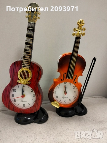 будилници под формата на цигулка и китара