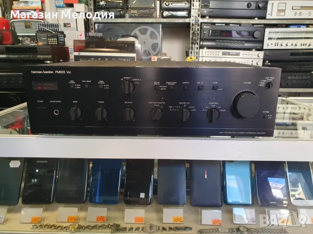 Усилвател Harman / Kardon PM655 Vxi Две по 90 вата на 8 ома. В отлично техническо и визуално състоян