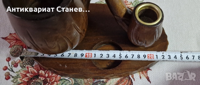 🌟🍂 Декоративен винтидж комплект с дървени лули 🍂🌟, снимка 12 - Лули - 52713948