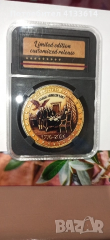 мемориална монета 250 години САЩ, снимка 2 - Други ценни предмети - 52265746