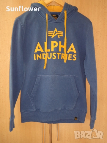 Alpha Industries мъжки син суичър с качулка размер S 
