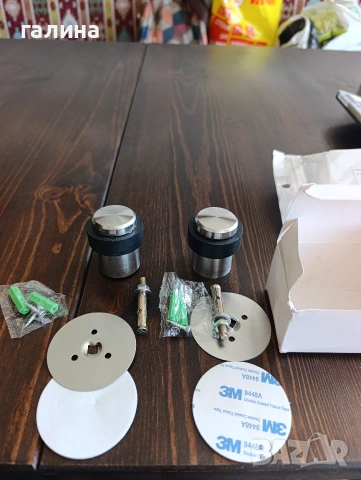 Стопери за врата от неръждаема стомана – комплект, снимка 6 - Други - 53839115