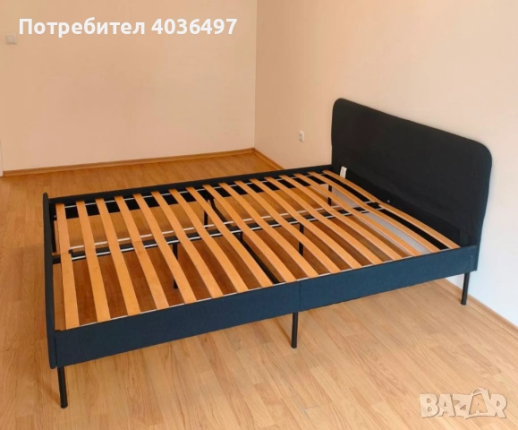 Тапицирана рамка за легло IKEA SLATTUM, снимка 2 - Спални и легла - 53581439