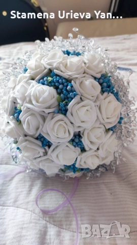 Дизайнерска официална рокля + сватбен букет и кошница, снимка 2 - Рокли - 51789297