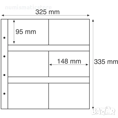 Leuchtturm Maximum 2C лист за 6 картички / оп 5 бр. /
