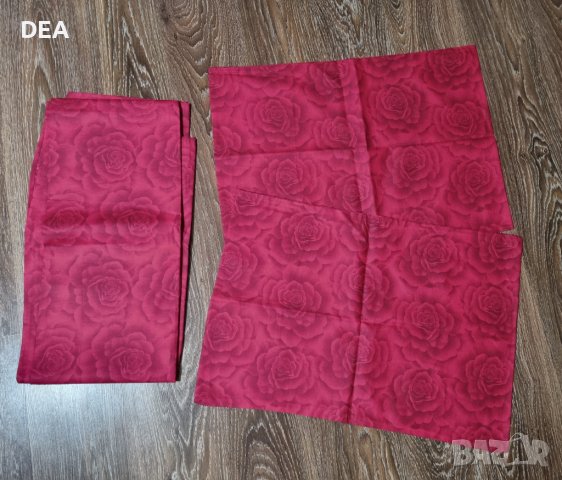 Червени рози комплект 3 части-20лв.нов, снимка 1 - Спално бельо - 39666353
