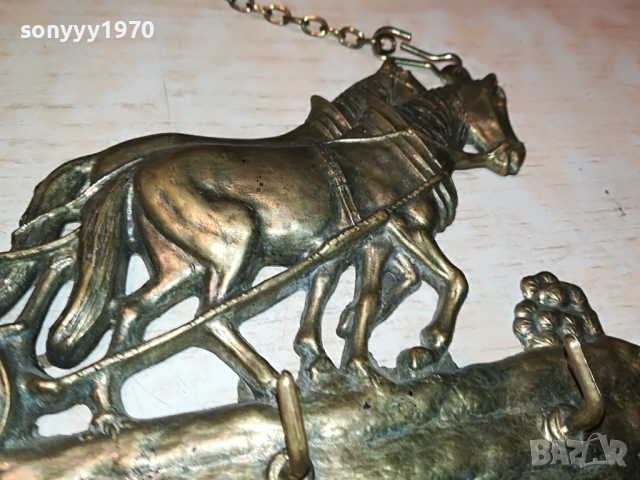 ОРАН-ЗАКАЧАЛКА МЕД/МЕСИНГ-27Х12СМ 2603222048, снимка 3 - Антикварни и старинни предмети - 36240748