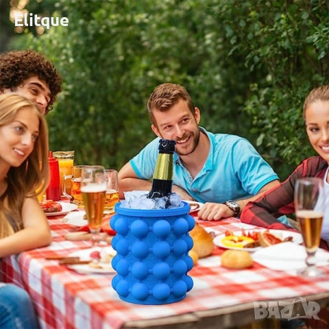 2 в 1 Силиконов контейнер за съхранение на лед и ( създаване на кръгли кубчета лед) • Размери: 10.5 , снимка 4 - Други стоки за дома - 52905947