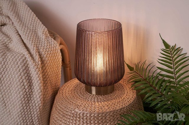 Pauleen 48137 Fancy Glamour мобилна настолна лампа, стъклена настолна лампа, функция таймер, снимка 2 - Настолни лампи - 39956968