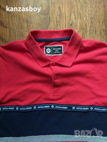 jack and jones jcowiskit polo ss - страхотна мъжка тениска КАТО НОВА, снимка 2 - Тениски - 36322222