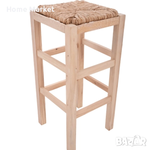 Бар стол Таверна - натурал  Много здрава и издръжлива рамка, изработена от 100% буково дърво и плете, снимка 1