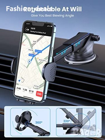 Нова Поставка за мобилен телефон за автомобил кола универсална стойка, снимка 6 - Селфи стикове, аксесоари - 40588765