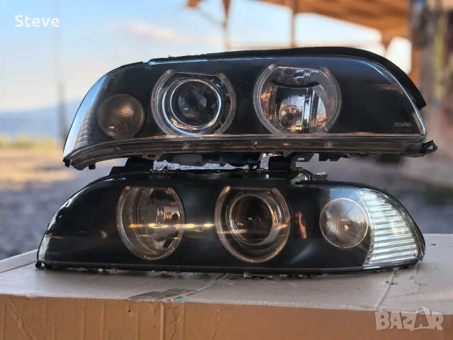 Фейслифт фарове Hella D2S + Външни LED стопове Valeo за BMW E39 Комби (Touring), снимка 3 - Части - 55729074