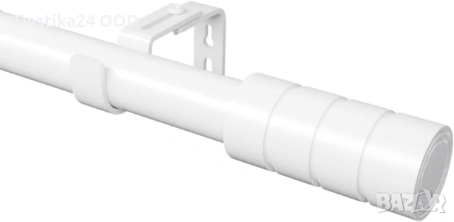 Телескопичен корниз за пердета 84–150 см – Бял, с комплект за монтаж