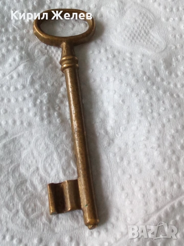Стар бронзов ключ 34512, снимка 3 - Други ценни предмети - 53578016