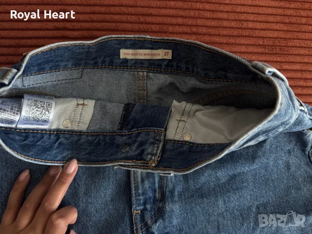 Къси панталони Levi’s High Waisted Mom Shorts | 27, снимка 5 - Къси панталони и бермуди - 55749286