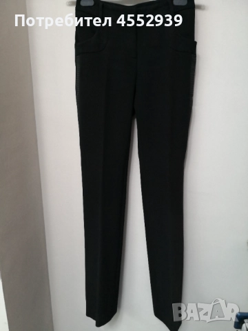 Спортно-елегантен черен панталони , снимка 2 - Панталони - 51925909