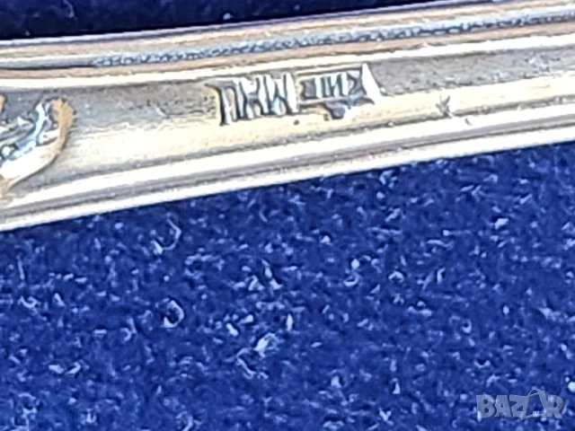 лъжички за чай / кафе, посребрени, к-т 6 броя, модел "Дубок", СССР / + прибори от този модел отделно, снимка 4 - Сервизи - 50594896