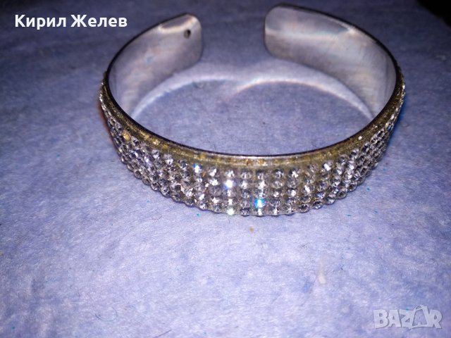 ШАРМАНТНА ПОСРЕБРЕНА КРИСТАЛНА ВИНТИДЖ - АРТ ГРИВНА от БЛАГОРОДНА СТОМАНА 37936, снимка 6 - Гривни - 40837183